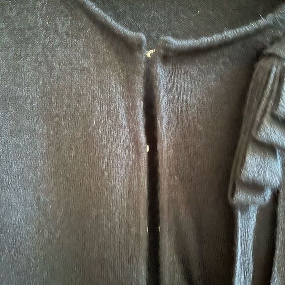 Philosophy Black Knit Bow Delicate Cardigan Sweater sz XL EUC - Picture 2 of 4